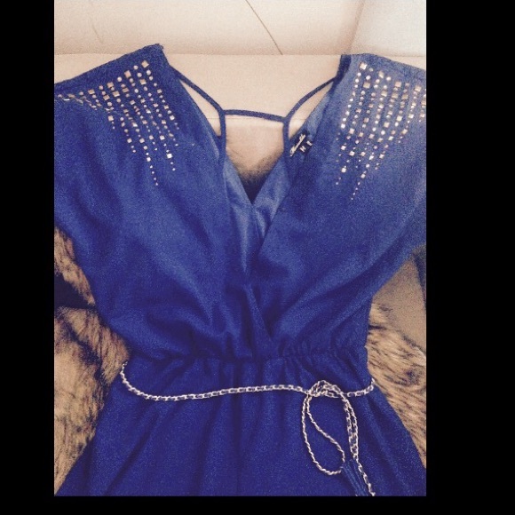 Blue jump suit .elegant .used twice.