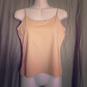 Tan camisole with built in shelf bra