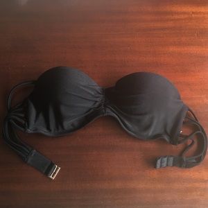 push-up black swimsuit top