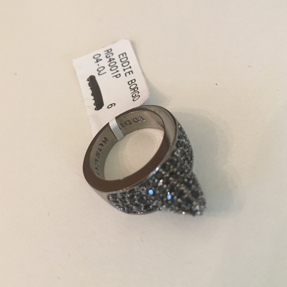 Eddie Borgo gunmetal ring, size 6