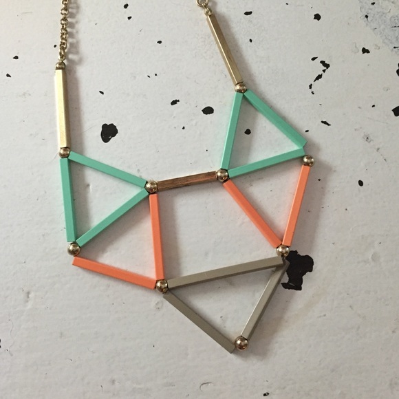 Pastel mod cloth Geometric Necklace