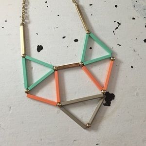 Pastel mod cloth Geometric Necklace