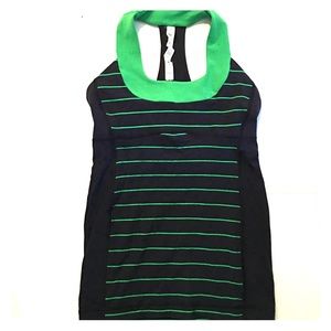 Lululemon navy and green stripe racerback size 6