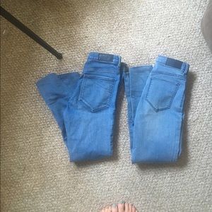 H&m two pairs of high wasted skinny jeans