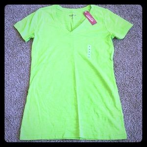 NWT fluorescent green t shirt