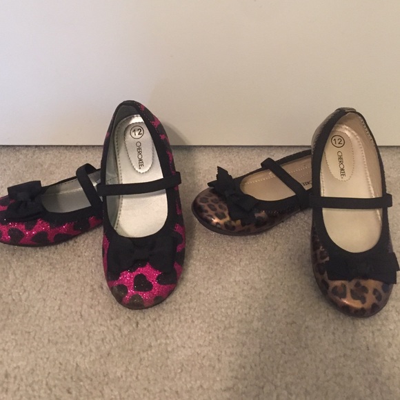 TWO Pair Kids Cherokee ballet flats