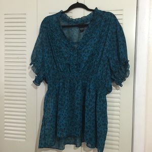 Torrid Chiffon Ruffle Top