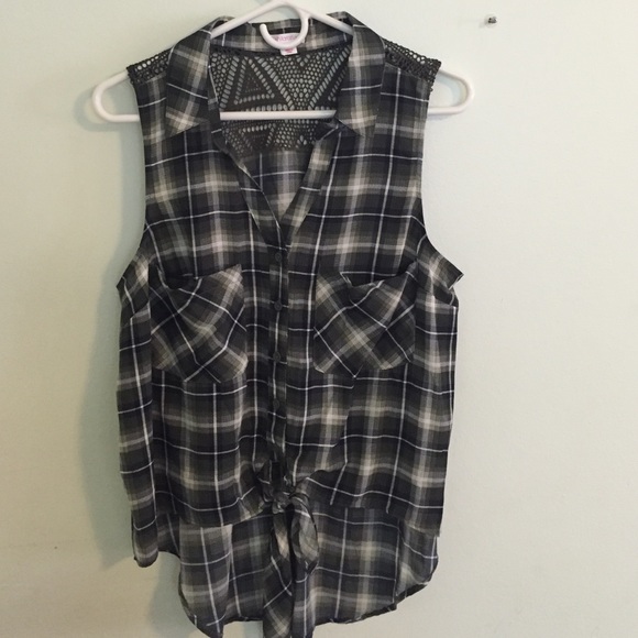 Green plaid tank top