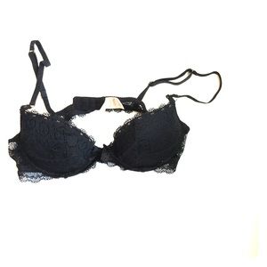 VS 34B Black Lace Bralette with Underwire