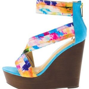 Floral Watercolor Wedges