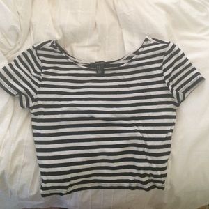 Striped cropped top