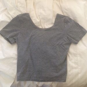 Grey Crop Top