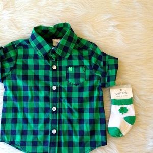 NWT infant boys shamrock set