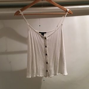 White button down tank