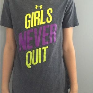 Girls underarmour tee