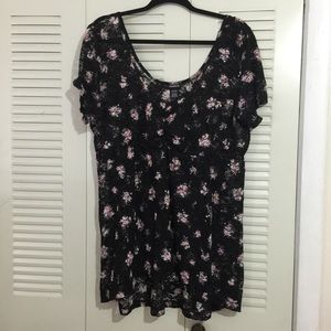 Torrid Floral Lace Hi-Lo Top