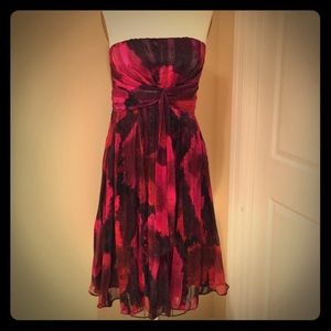 Chiffon Strapless printed Dress