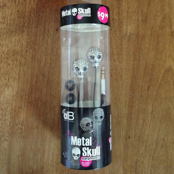 Sparkley Skull Ear Buds
