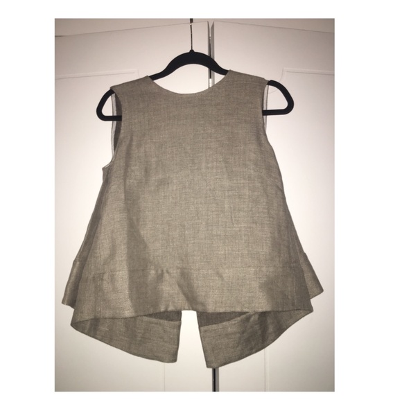 NWT Adam Lippes Ruffle Back Shell