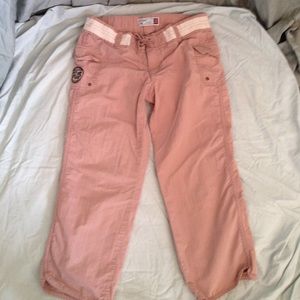 Low waist Capri pants brown