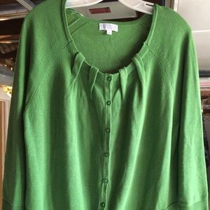 EUC~! Lovely Grass Green Cardigan