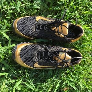 Black & Gold Nike XC Shoes