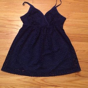 Express Blue Babydoll Top