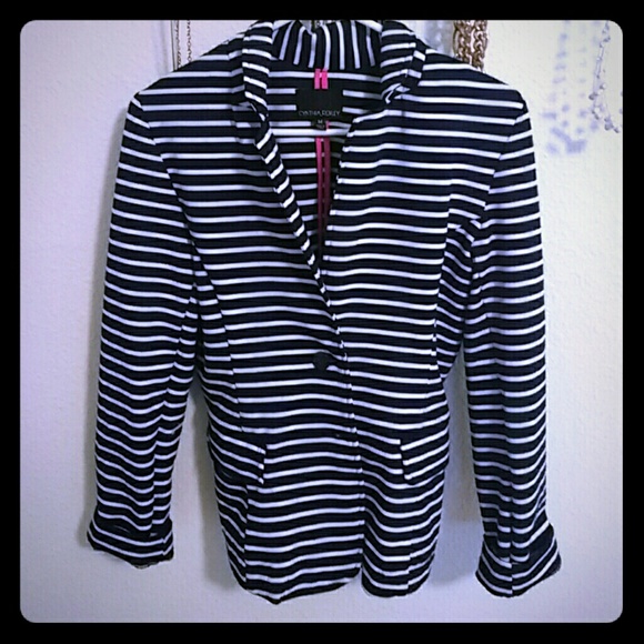 Cynthia Rowley Striped "Blazer" Style Jacket