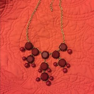 Maroon and Gold Bubble Necklace