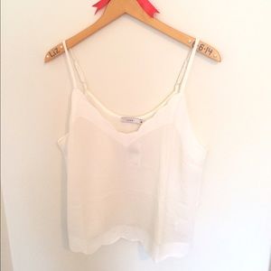 NWT Scallop Tank Top