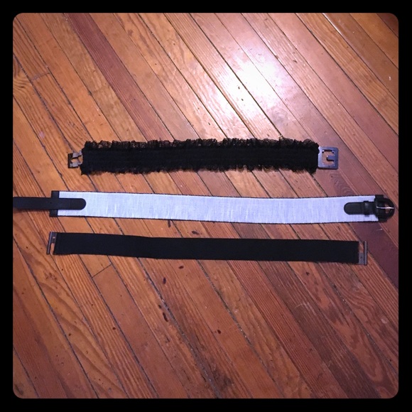 Belt bundle! Black/white and stretchy