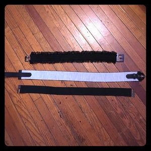 Belt bundle! Black/white and stretchy