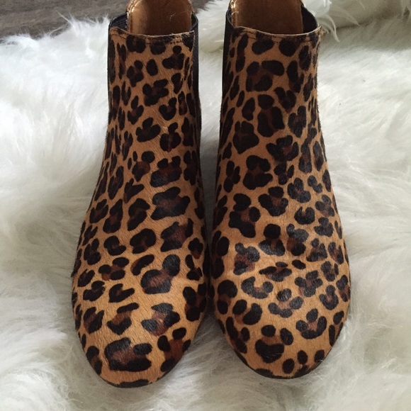J. Crew Leopard Print Calf Hair Booties - Picture 2 of 4