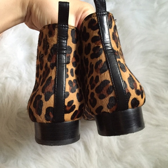 J. Crew Leopard Print Calf Hair Booties - Picture 3 of 4
