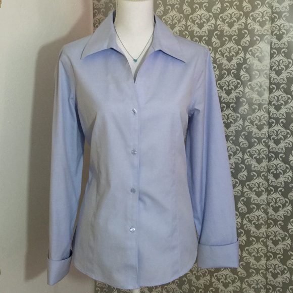 Jones New York Tops - Jones New York non Iron Sky Blue Top