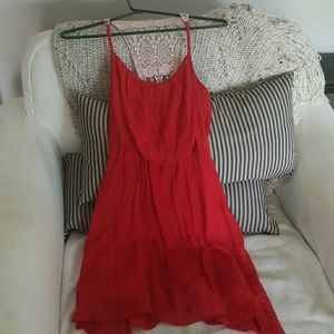 Charlotte russe red and white summer dress
