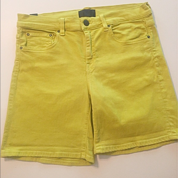 Vince Chartreuse Denim Shorts - Picture 2 of 4