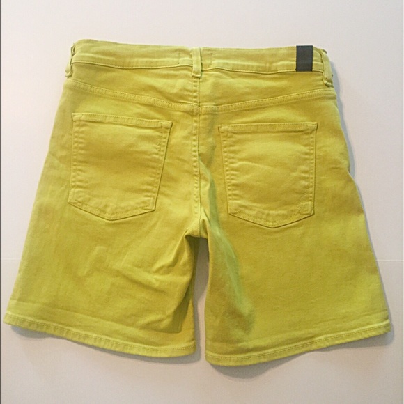 Vince Chartreuse Denim Shorts - Picture 3 of 4