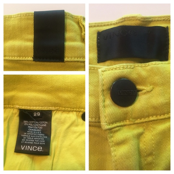 Vince Chartreuse Denim Shorts - Picture 4 of 4