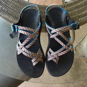 women's colorful chacos