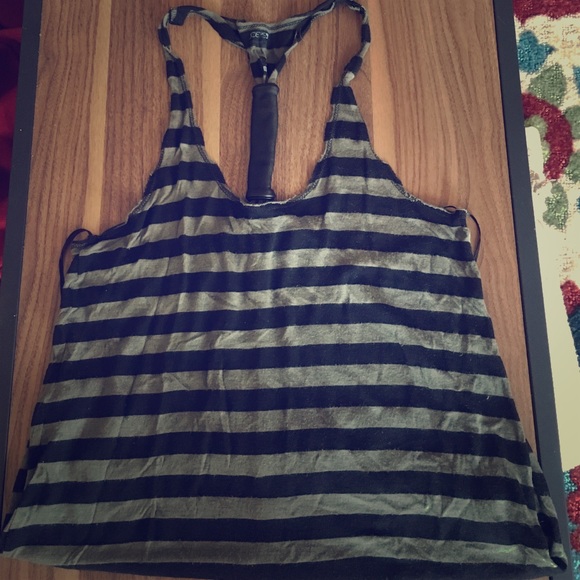 Joe's Jeans razorback tank with leather finish