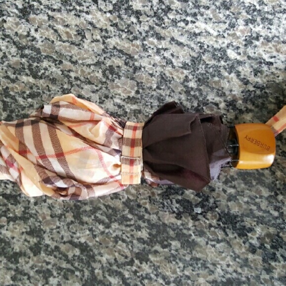 Plaid Print Umbrella.