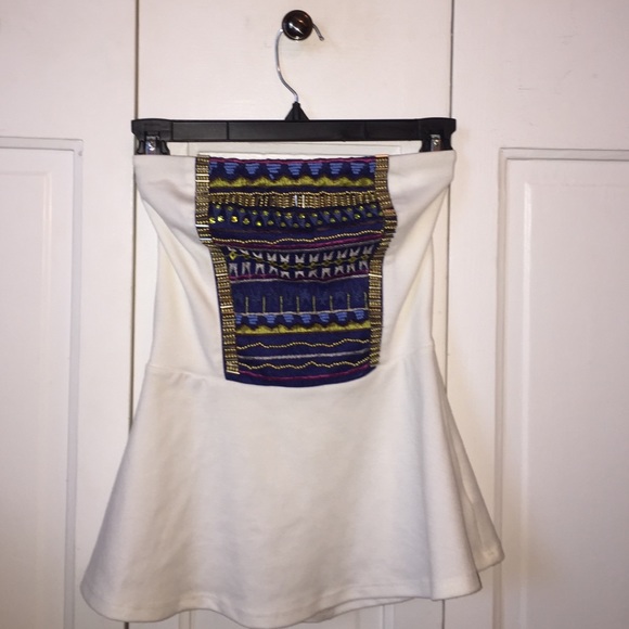 White sleeveless top