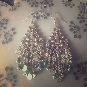 silver and turqouise earrings