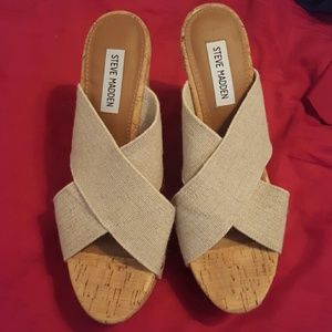Steve Madden canvas wedges