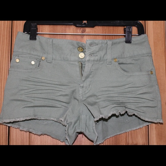 Hunter Green High Waisted Shorts