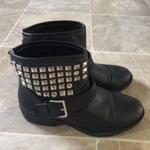 JustFab studded ankle booties