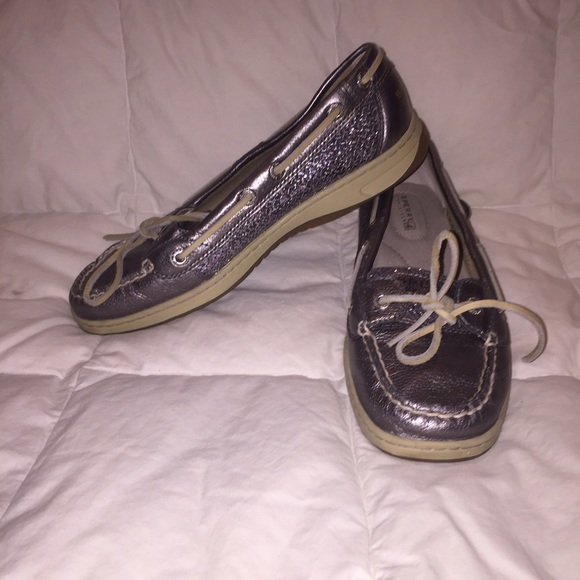 Sperry Top-sider sliver metallic boat shoes