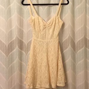 Lace open back summer dress