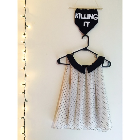 Black and white blouse
